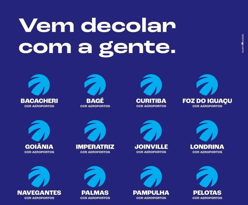 A CCR Aeroportos lançou este mês, em todo o Brasil, uma campanha publicitária, desenvolvida pela agência Talent Marcel.