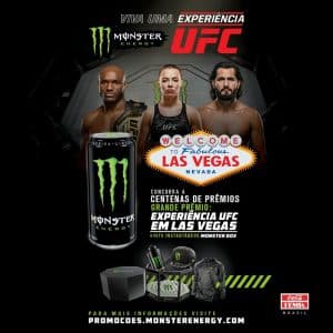 Coca-Cola e Monster Energy levam consumidores para assistir o UFC em Las Vegas.