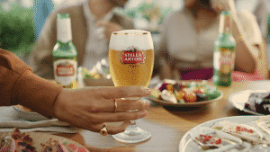 O conceito da campanha da Stella Artois é como o uso do Saaz, um lúpulo nobre, garante a qualidade e a harmonia do sabor único da marca.