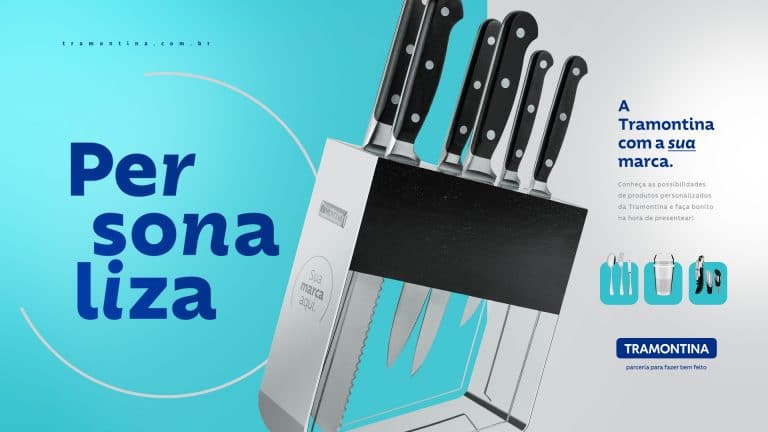 A Tramontina, atenta ao potencial do mercado de brindes personalizáveis, redesenhou sua divisão de produtos para se adequar ao segmento.