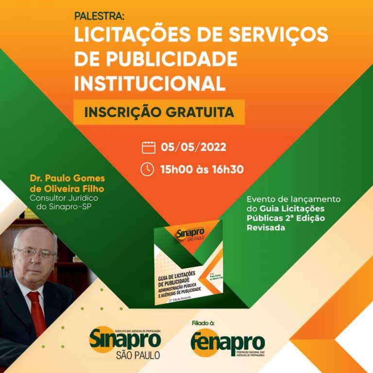 Sinapro-SP lança segunda edição do 'Guia de Licitações de Publicidade'.