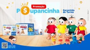 A nova fralda Turma da Mônica Baby, marca da Mauricio de Sousa Produções, lança a promoção “Poupancinha Garantida da Turma”.