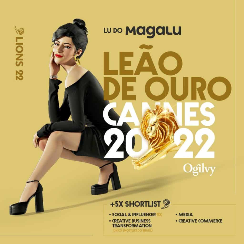 Cannes Lions 2022 – Lu, do Magalu, ganha Leão de Ouro na categoria Social e Influenciadores