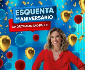 A Drogaria São Paulo lança, a partir de 31 de agosto, campanha inédita com celebridade e promoções especiais para comemorar seu aniversário.