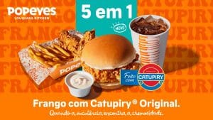 A Popeyes se une à Catupiry para o lançamento do POP Catupiry, união de ingredientes amados pelo brasileiro: o frango com catupiry original.