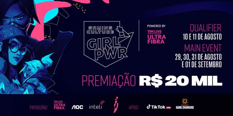 A AOC e a Gaming Culture promovem, em agosto, o Girl Power Valorant V, voltada exclusivamente para equipes femininas.