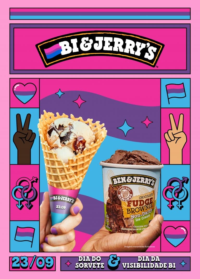 Ben&Jerry's muda nome para Bi&Jerry's em campanha sobre bissexualidade no Dia do Sorvete, destacando também o Dia da Visibilidade Bissexual.