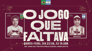 Clássico entre Brasil e Argentina, cancelado pela Fifa, foi disputado nesta quinta-feira por gamers representando seus países na Twitch.