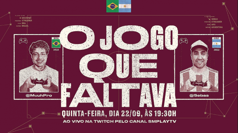 Clássico entre Brasil e Argentina, cancelado pela Fifa, foi disputado nesta quinta-feira por gamers representando seus países na Twitch.