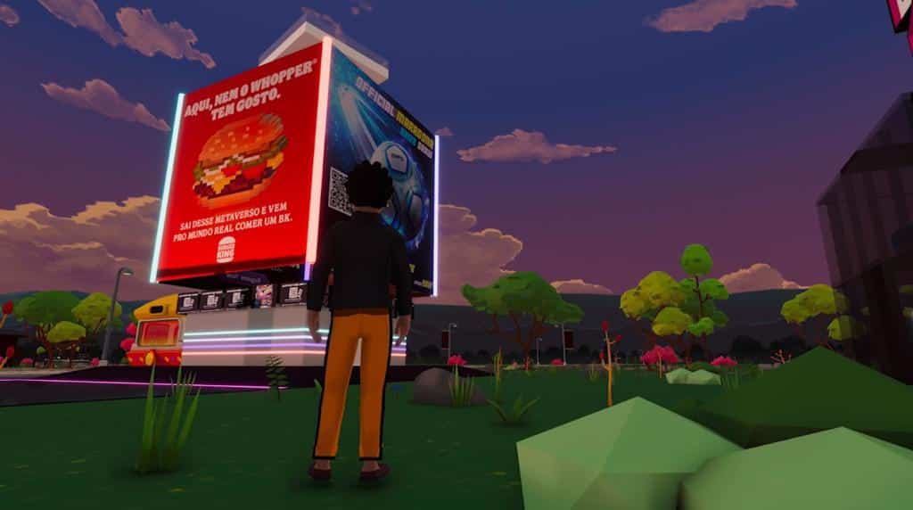 O Burger King entra no metaverso convidando consumidores a saírem do universo digital e buscarem sabor “de verdade” no mundo real.