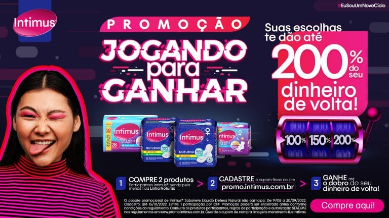 Os consumidores de Intimus poderão participar, até o dia 30 de setembro, da promoção “Jogando para Ganhar”.