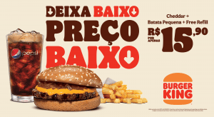 O Burger King apresenta, em celebração ao mês do Cliente, trinta dias repletos de ofertas com até 50% de desconto em suas lojas.