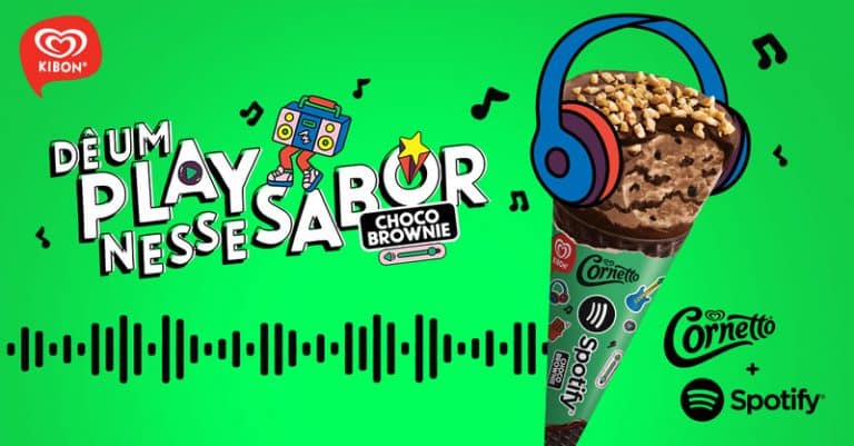 Cornetto e Spotify anunciam parceria com lançamento de sorvete exclusivo
