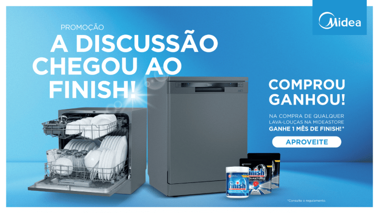 A Midea, grande fabricantes de eletrodomésticos, em parceria com a Finish, lança a nova campanha “A discussão Chegou ao Finish”.