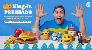 Luccas Neto, o Rei da Aventura, voltou para o Burger King com uma promoção inédita dedicada aos pequenos BK lovers, o King Jr. Premiado.