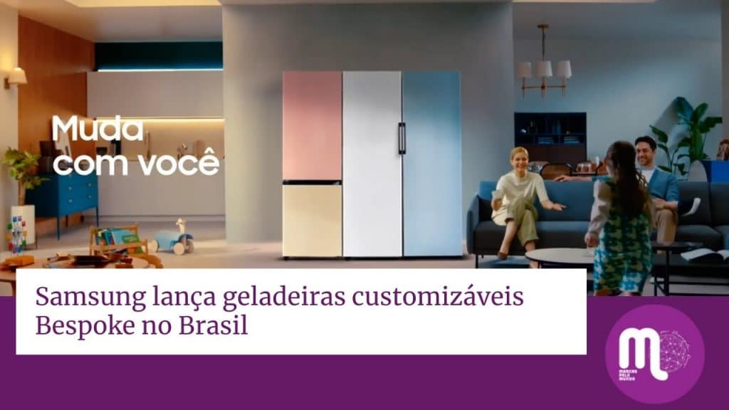 A Samsung lança no Brasil seus primeiros modelos de geladeiras Bespoke, que inauguram a linha de eletrodomésticos customizáveis da marca.