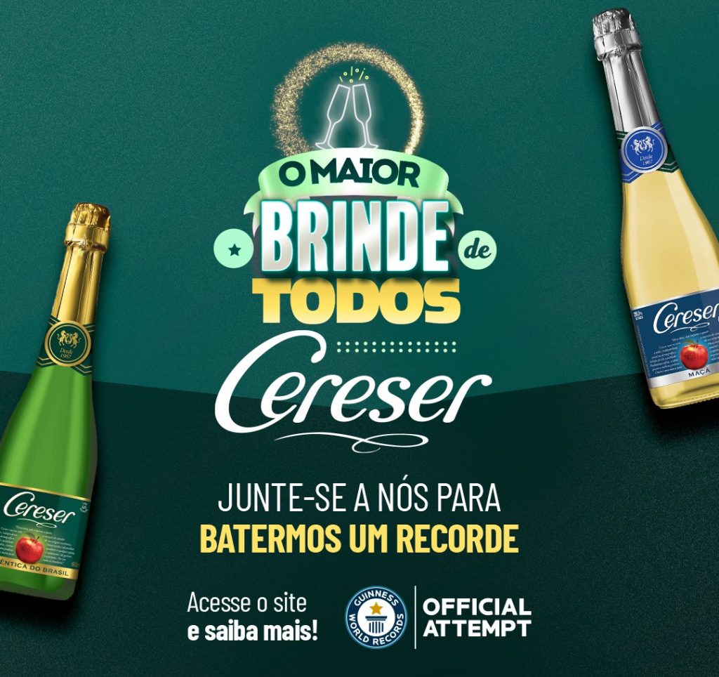 A Cereser, marca de bebida-símbolo das comemorações dos brasileiros, dá início à ação "O Maior Brinde de Todos".