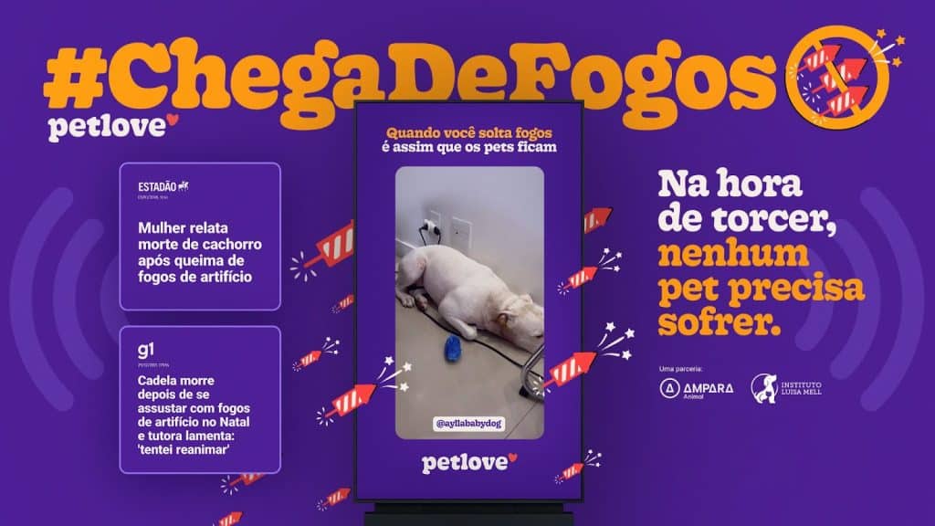A Petlove, maior ecossistema pet do Brasil, lança a campanha #Chegadefogos, a partir do dia 29 de novembro.