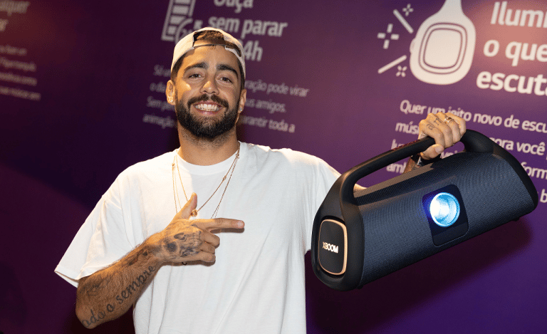 LG escala Pedro Scooby para lançar novas caixas de som bluetooth XBoom Go XG