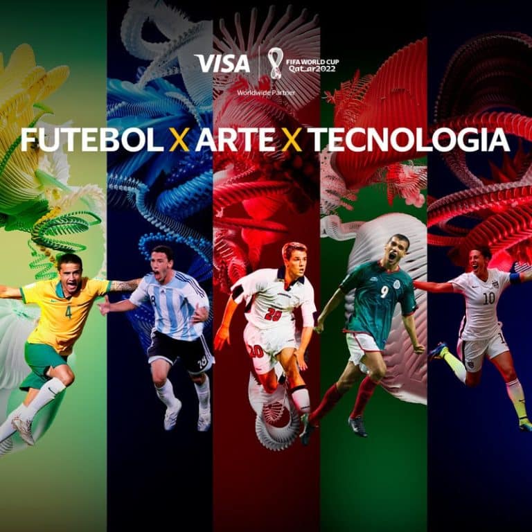 A Visa anunciou o lançamento de uma coleção própria de NFTs e uma experiência híbrida relacionada à Copa do Mundo FIFA no Catar 2022.