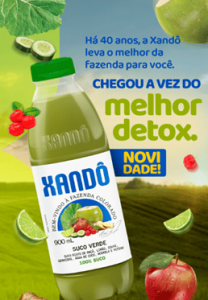 A Xandô, marca presente no Brasil há 40 anos, inicia uma campanha de mídia para divulgar o seu mais novo produto: o Suco Verde.