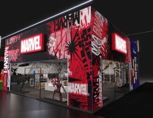 Uma das maiores novidades da Disney para a CCXP22 é a presença da Marvel Store, loja dedicada à produtos da marca