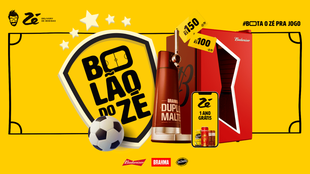 Zé Delivery cria o "Bolão do Zé", que permite que os fãs da Brahma, Mike's e Bud enviem seus palpites sobre os resultados dos jogos.