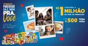 A Nestlé apresenta a promoção “Nestlé faz bem pra você”, que começou no dia 19 de dezembro e vai até o dia 21 de fevereiro de 2023.