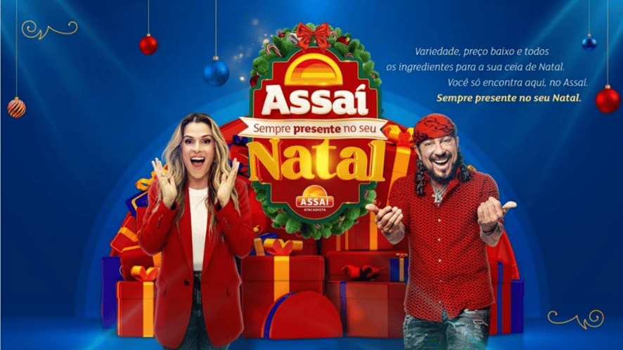 Assaí Atacadista lança nova campanha para Natal e Ano Novo, valorizando a comemoração dos bons momentos de encontros.