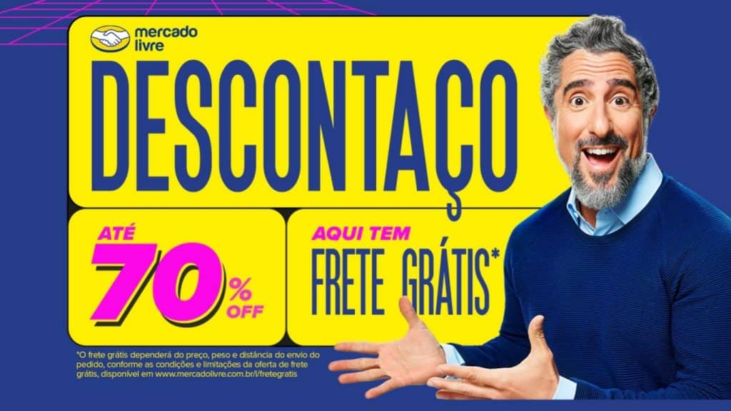 Marcos Mion segue como apresentador da campanha “Plantão Descontaço, Mercado Livre”, campanha do Descontaço de Janeiro.