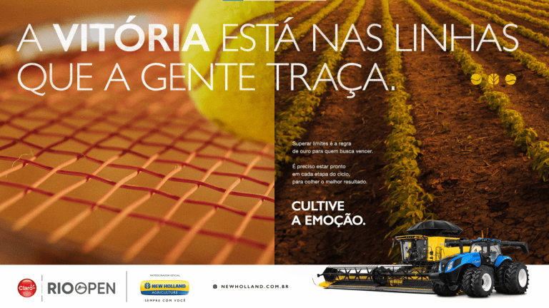 A New Holland Agriculture, ao lado de outras grandes marcas, visando aproximar o campo da cidade, será apoiadora da nona edição do Rio Open.