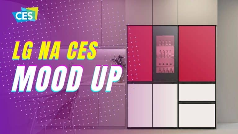 Um dos destaques da LG na CES foi o seu novo refrigerador, que permite que o consumidor personalize a cor das portas da geladeira.