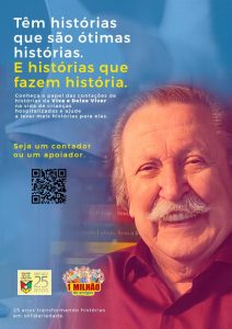 Renomado escritor de literatura infantojuvenil, Pedro Bandeira estrela a campanha publicitária de 25 anos da Associação Viva e Deixa Viver.