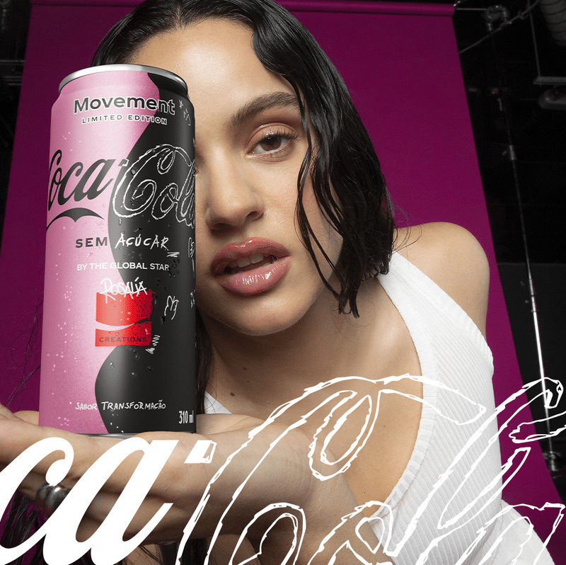 A Coca-Cola lançou hoje uma ousada edição limitada de Coca-Cola Creations, em uma colaboração com a potência musical Rosalía.