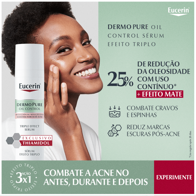 A Eucerin lança, em parceria com a agência Cheil Brasil, a campanha digital do Dermopure Sérum Efeito Triplo.