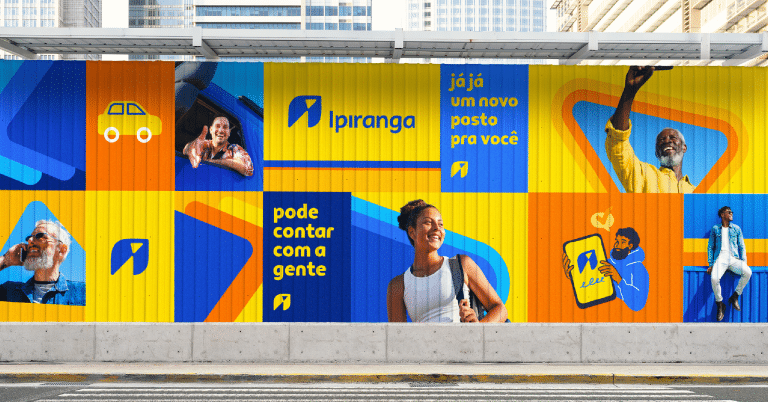 Ipiranga se coloca como parceiro da mobilidade, indo além do posto de combustíveis na estrada, dando contexto para a nova marca e identidade.