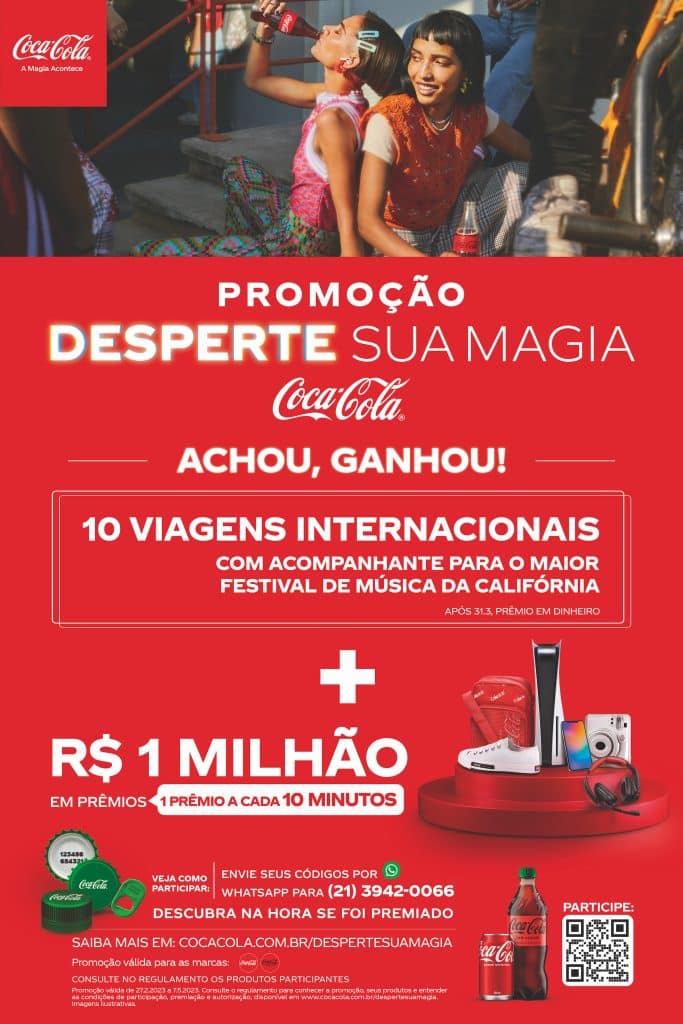 A Coca-Cola lança promoção que oferece experiências únicas e memoráveis para fazer a magia acontecer realmente para o consumidor.