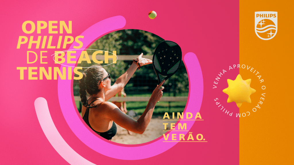 O verão ainda não acabou e a Philips Beauty irá aproveitar a reta final da estação para organizar o Open Philips de Beach Tennis.