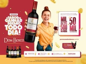 O Vinho Dom Bosco acaba de lançar sua nova campanha, que terá duração de três meses, durante abril, maio e junho.
