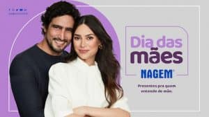 A Nagem contou, para protagonizar sua campanha de Dia das Mães, com a participação do casal de atores Renato Góes e Thaila Ayala. 