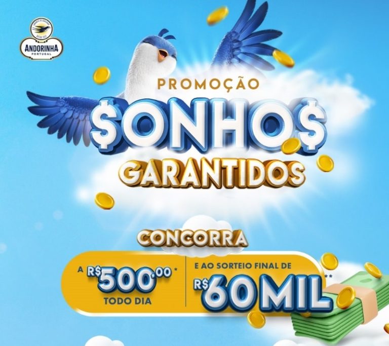 O Azeite Andorinha celebra a confiança depositada pelos consumidores quando levam para casa seus azeites, com a promoção "Sonhos Garantidos".
