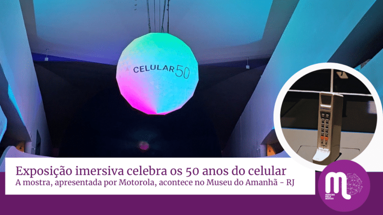 Apresentada por Motorola, exposição imersiva celebra os 50 anos do celular