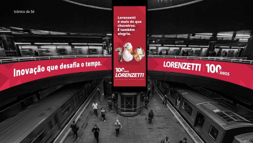 Lorenzetti acaba de lançar, para mostrar que está presente no cotidiano das pessoas, uma grande campanha, que marca os 100 anos da empresa. 