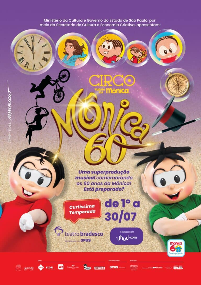 O Circo Turma da Mônica, sucesso de crítica e público, volta à cena em novo espetáculo para uma comemoração mais que especial.