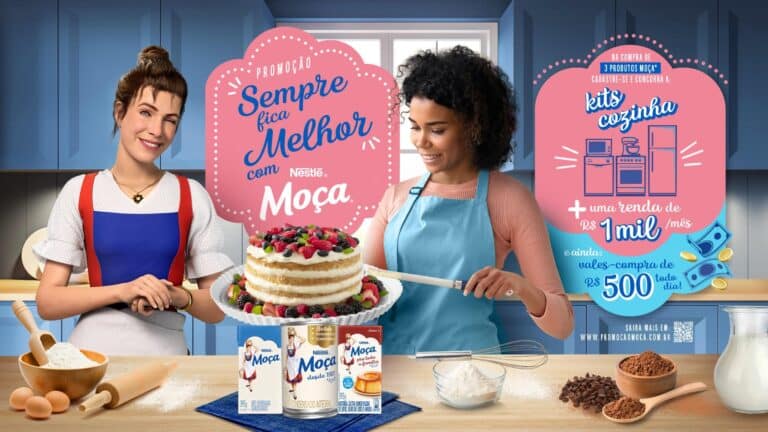 A Batux é a responsável pelo conceito, criação dos materiais de ponto de venda e gerenciamento da campanha promocional anual de Leite Moça.