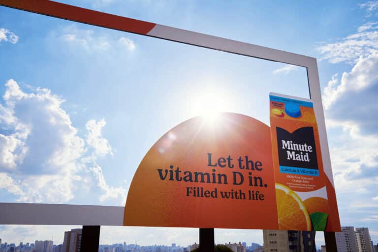 A Minute Maid criou, a fim de lembrar a importância do contato ao ar livre, diversas peças que aproveitam a luz solar.
