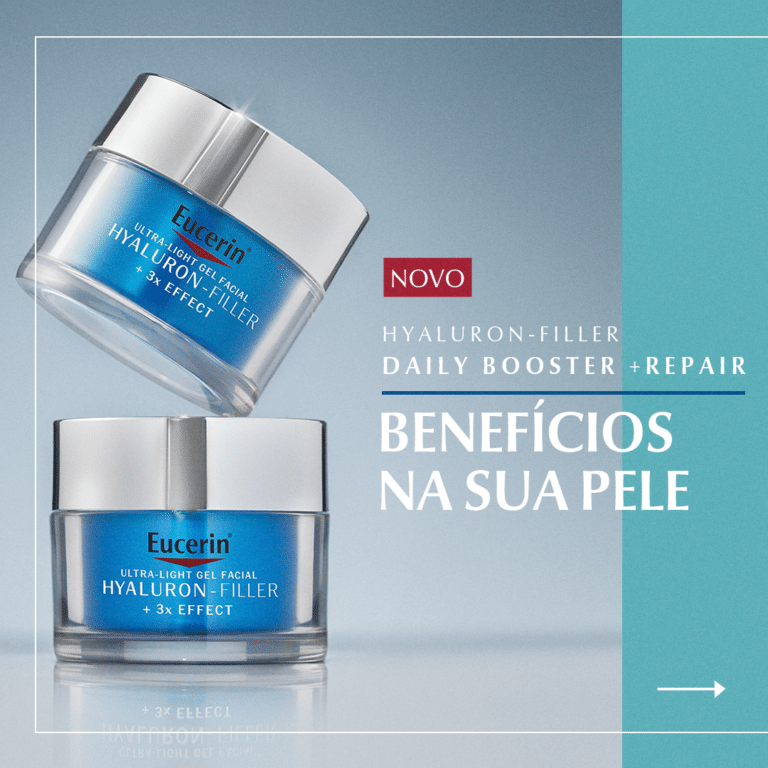 Cheil Brasil cria campanha para lançar o novo produto da Eucerin no Brasil, o Hyaluron-Filler Daily Booster + Repair.
