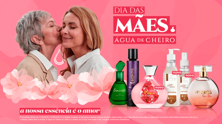 A Água de Cheiro, que se faz presente com diversas fragrâncias renomadas, volta a lembrar da importância da memória olfativa no dia das mães. 