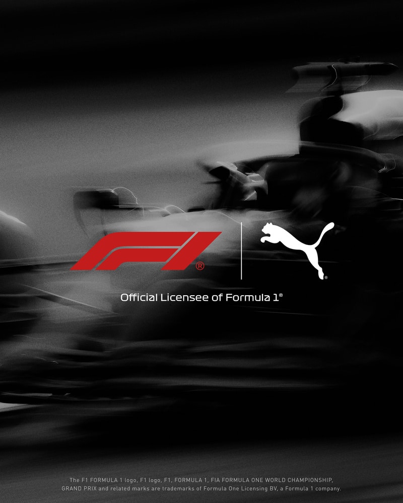 PUMA e Fórmula 1 assinam contrato e a marca alemã se torna a fornecedora oficial para a produção de calçados, vestuário e acessórios da F1.