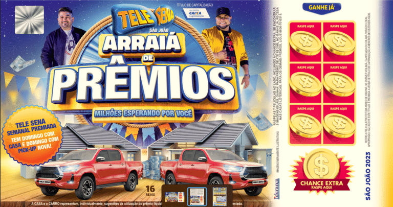 Sendo brasileira, a Tele Sena não deixaria de homenagear a festa de São João, uma das mais simbólicas do Brasil.